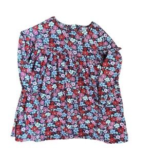 Carter’s Girl Toddler 2T Floral Pleated Dress Long Sleeve Multicolor Red Pink